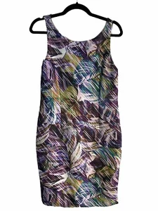Jennifer Lopez Watercolor Abstract Purplish Dress Medium Stretchy Bodycon - Picture 1 of 7