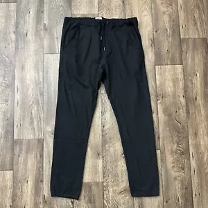 SAVE THE OCEAN Black Recycled Drawstring JOGGERS SWEATPANTS Mens Size L - Picture 1 of 7