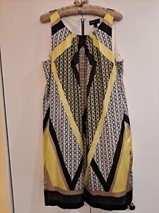 Dana Buchman XL Sleeveless Lined Silk-Like Zip Back Dress