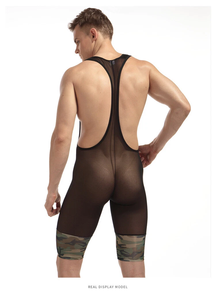 Lencería Para Hombre, Traje De Baño De Charol Con Efecto Mojado
