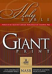 Giant Print Handy-Size Reference Bible: NASB 1977 Edition (AMG Gi .. Like New