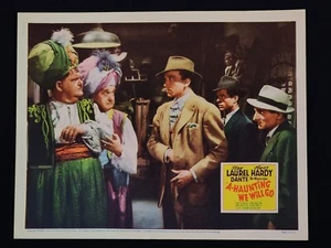 A-HAUNTING WE WILL GO 1942 * STAN LAUREL * OLIVER HARDY * COMEDY LOBBY CARD MINT - Picture 1 of 10