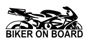 2 sticker biker on board sticker 17 cm OEM JDM decal black - Picture 1 of 2