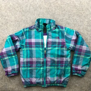 The North Face Jacket Girls XS Blue Green Full Zip Pocket Windbreaker * - Picture 1 of 15