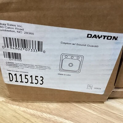 Elkay Dayton D115153 Single Bowl Top Mount Stainless Steel Bar Sink - Image 1 of 4