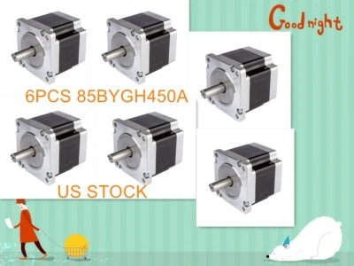 【Wantai US Ship】6PCS Nema 34 Stepper Motor 638oz-in,4.5A CNC Router Mill Cut kit - Image 1 of 4