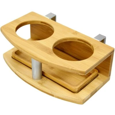 Clip sul comodino tavolo porta tazza comodino, mensola sospesa, bambù naturale - Immagine 1 di 4