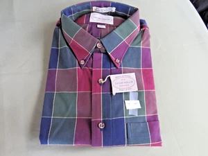 JACOB MILLER SHIRTMAKER NEU MIT ETIKETT HERREN Gr. XL BAUMWOLLE & WOLLE KARIERT LS HEMD PAKET #72 - Bild 1 von 7