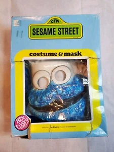 Vintage 1979 Cookie Monster Sesame Street Child Vinyl Costume & Mask BEN COOPER - Picture 1 of 16