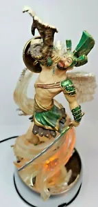 Figura de estatua de arcángel de guerra hazaña ascendente. Calaveras de dragón con soporte giratorio.LED - Imagen 1 de 12