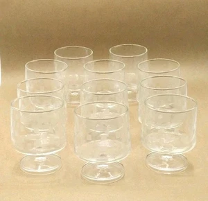 Set Of 11 Vintage Anchor Hocking Cubist 4 Inch Footed Tumbler Glasses - Picture 1 of 8