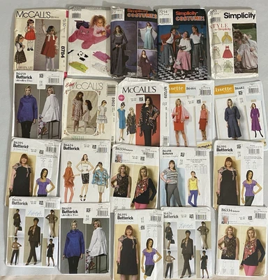 Lot of 20 Sewing Patterns McCalls Butterick Simplicity Vintage Modern - Image 1 of 4