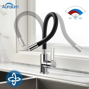 Grifo de cocina con grifo 360° baja presión grifo de fregadero de una mano para cocina - Imagen 1 de 46