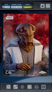Star Wars Card Trader 2025 Chrome Sapphire Red Legendary SLOWEN LO 5cc - Bild 1 von 2