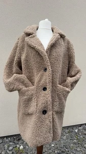 Cotton Traders Teddy Borg Coat UK Size 14 - Picture 1 of 9