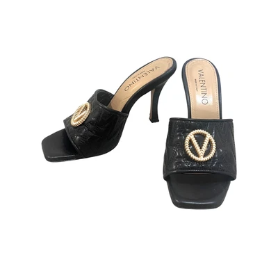 Sandalias de cuero acolchadas Valentino by Mario Valentino Venere talla 7 negras Foto 1 de 4