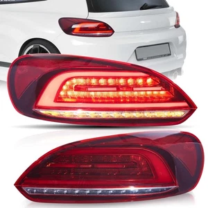 Pair For VW Scirocco MK3 2009-2014 LED Tail Lights w/Yellow Sequential Indicator - Picture 1 of 9
