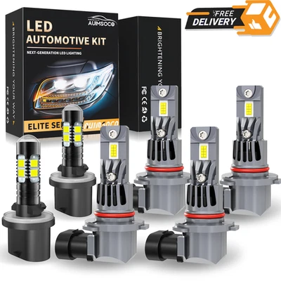 Para Chevrolet S10 2000 2001-2004 Faros LED High/Low de luces antiniebla DRL - Image 1 of 4