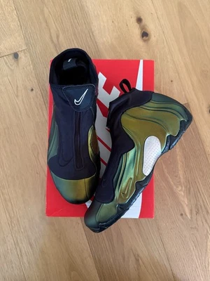 Nike Air Flightposite QS Metallic Gold Black Sz. 9.0 Green Goblin - Image 1 of 4