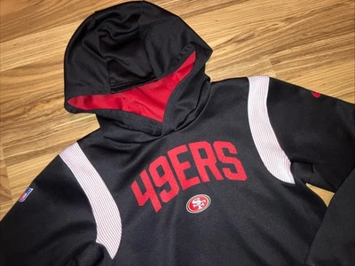 Sudadera con capucha Nike Therma Fit San Francisco 49ers nueva sin etiquetas talla juvenil grande negra Foto 1 de 4