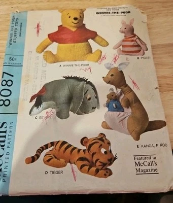 Vintage 1965 Simplicity Disney Stuffed Toys Pattern 8087 - Image 1 of 4