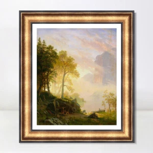 Arte en lienzo enmarcado serie de impresión de giclee #86 por Albert Bierstadt arte de pared decoración del hogar - Imagen 1 de 16