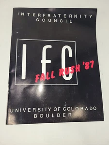 1987 University of Colorado Boulder Rush Freshman Guide Fraternity Council IFC - Imagen 1 de 4