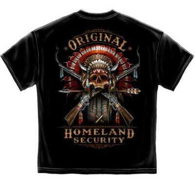 Camiseta Patriótica Calavera India Seguridad Nacional Original Segunda Enmienda RN2395 Foto 1 de 3