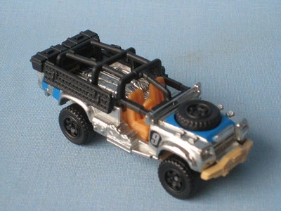 Matchbox Sahara Survivor Land Rover Army SAS Military Silver Finish Toy Car d - Image 1 of 3