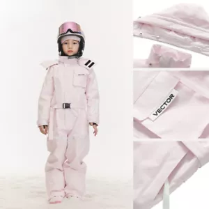Thick children One-Piece Ski Jumpsuit Sports Snowboard Jacket Warm Jump Suit New - Picture 1 of 16