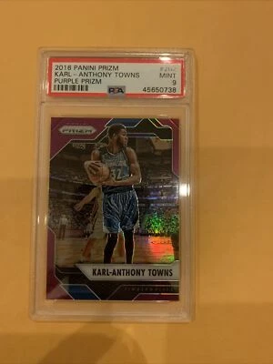 2016-17 Panini Prizm Purple Prizm Karl-Anthony Towns 2nd year /75 - Image 1 of 2