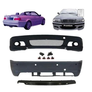 Premium Stoßstange vorne hinten paßt für BMW 3er E46 Coupe Cabrio 99-07 nicht M - Bild 1 von 7