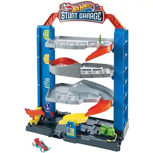 Hot Wheels Stunt Garage Playset Multi Level Vertical Tower with Elevator (Used) - Picture 1 of 7