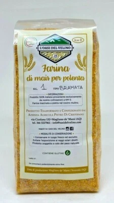 L'OASI DEL VELINO FARINA PER POLENTA BRAMATA MACINATA A PIETRA - DA COLTIVAZIONI PROPRIE - 1 KG