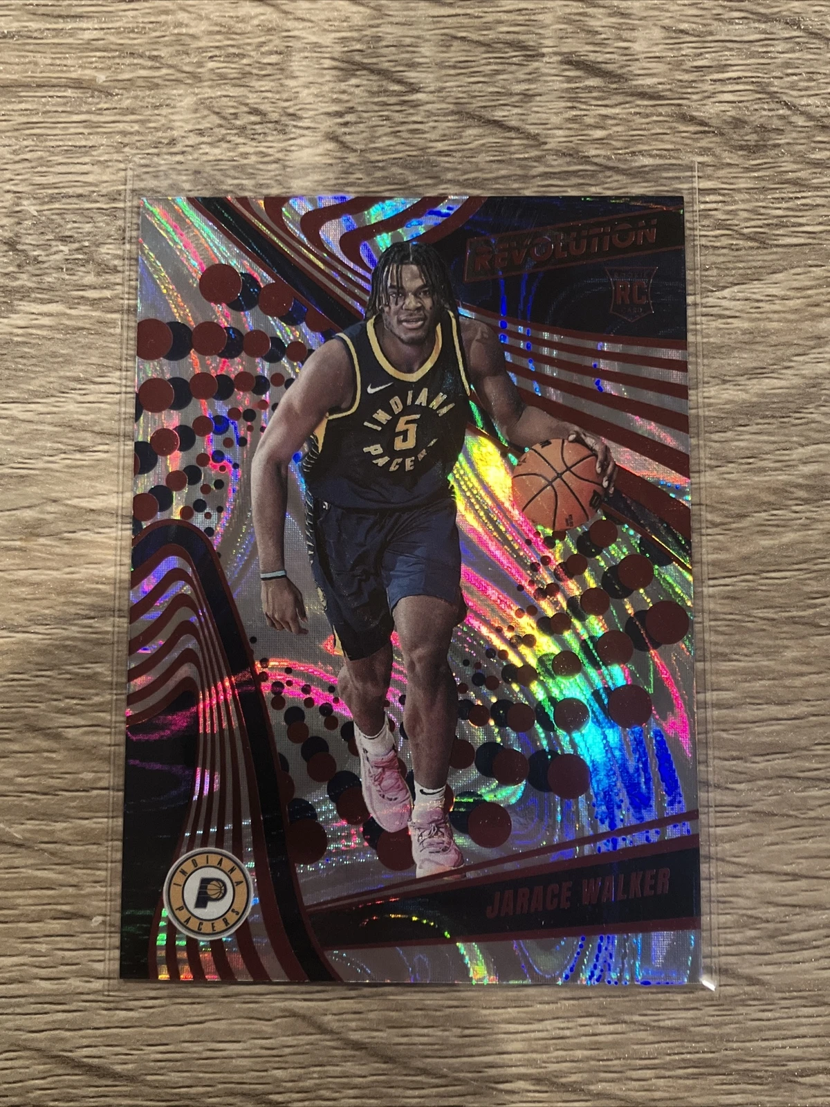 Jarace Walker RC 2023-24 Panini Revolution Red Swirl /199 Indiana Pacers
