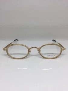 New Vintage Matsuda 10402 Eyeglasses PG Gold With Ivory Frame Insert 44mm Japan - Picture 1 of 11