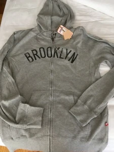BROOKLYN NETS CREMALLERA SUDADERA CON CAPUCHA TÉRMICA XL BALONCESTO SPORTIQE ROPA - Imagen 1 de 6