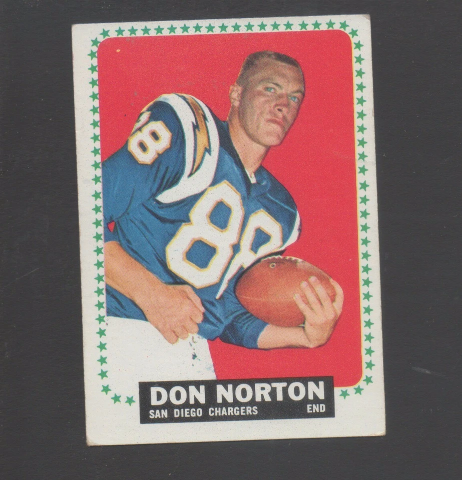 1964 Topps Football Card #169 Don Norton-San Diego Chargers Ex Condition - Image 1 of 1