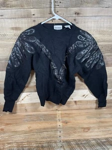 Photogenic Damen (S) Angora Pullover Leder Perlen Design weiche Wolle Strick Top - Bild 1 von 7