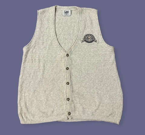 Atlanta Braves Turner Field Lee Sport Vintage Sweater Vest Men’s Size Large Cover