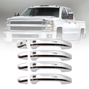 NEW Chrome 4 sets Door Handle Cover w/Smart For GMC Sierra 1500 2020 2021 - Picture 1 of 7