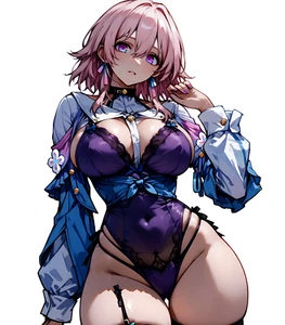 March 7th Honkai Star Rail Weatherproof Waifu Anime Sticker 6" Car Decal - Picture 1 of 1