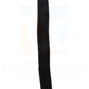 Elástico tejido negro pesado 5/16" (8 mm) - Hecho en EE. UU. - Imagen 1 de 9