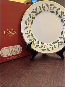 Plato Lenox Vacaciones Navidad Acebo Porcelana 10.5" Cena 15+ Selección $78 Nuevo con Etiquetas - Imagen 1 de 8