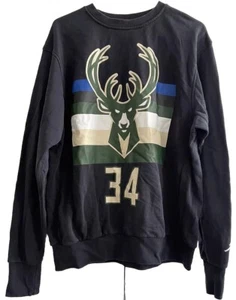 Milwaukee Bucks Sweatshirt - Medium Size - PreOwned - NBA Store - Picture 1 of 4