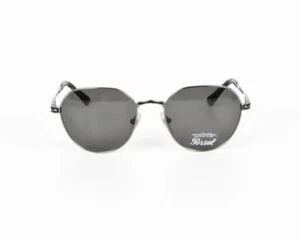 Persol 2486-S 1110/B1 Sunglasses Authentic Unisex Metal Round Gray Lenses Italy - Picture 1 of 8