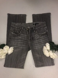 Vigoss Grey Boot Cut Denim Jeans Juniors Size 28 - Picture 1 of 9