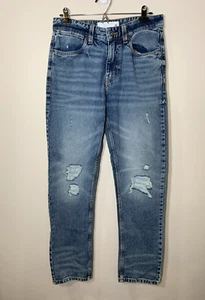 Paper Denim & Cloth Jeans Mens 30x30 Blue Slim Distressed Medium Wash - Picture 1 of 9