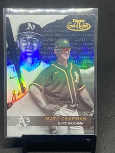 2020 Topps Gold Label Matt Chapman Class 1 Black Parallel SP As