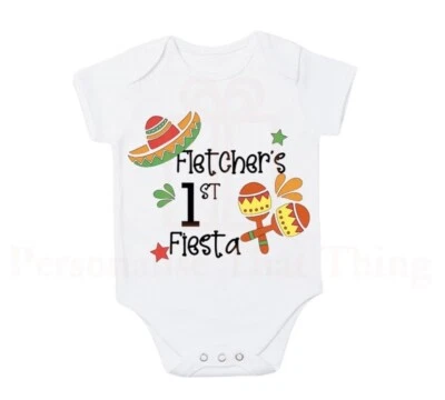 Bebés 1ª Fiesta Personalizado Nombre Fiesta Bebé Body Conjunto Foto 1 de 2